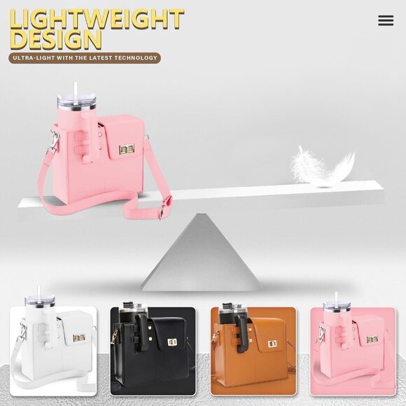 Outdoor Portable Crossbody Water Bottle Bag Insulated Adjustable for Women - Picture 7 of 7